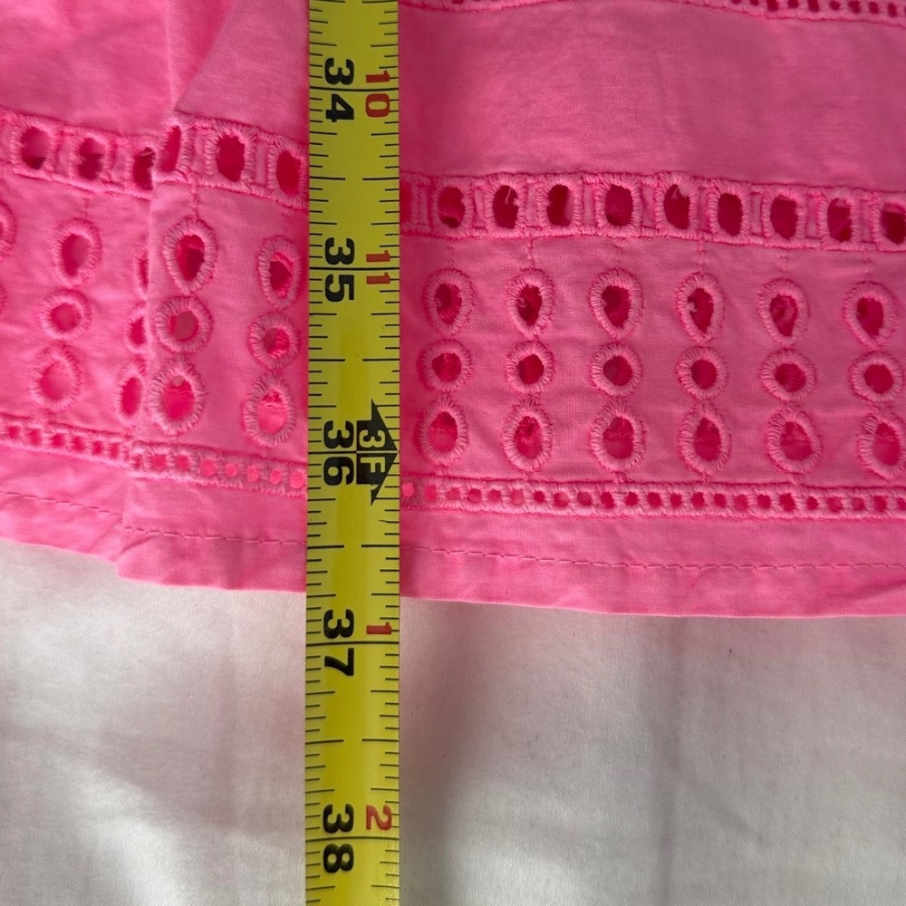 Vineyard Vines Hot Pink Eyelet Sleeveless Mini Dress - Picture 11 of 11